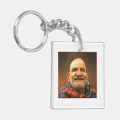 Neem Karoli Baba Sleutelhanger (Voorkant Links)
