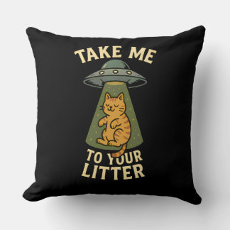Neem Me Bij Je Nest Grappige Alien Kat Grappenmake Kussen