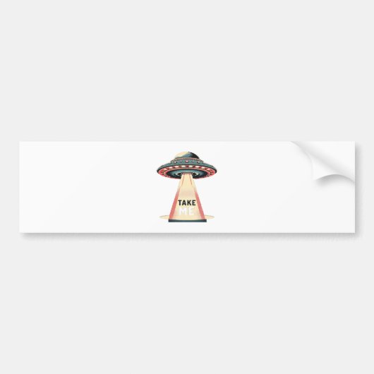 neem me mee bumpersticker (Voorkant)