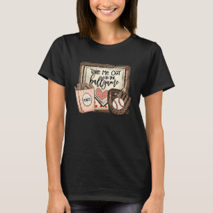 Neem me mee naar de bal wedstrijd honkbal softbal t-shirt