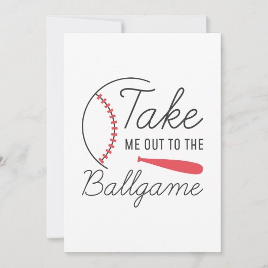 Neem me mee naar de balgame bedankkaart (Voorkant)