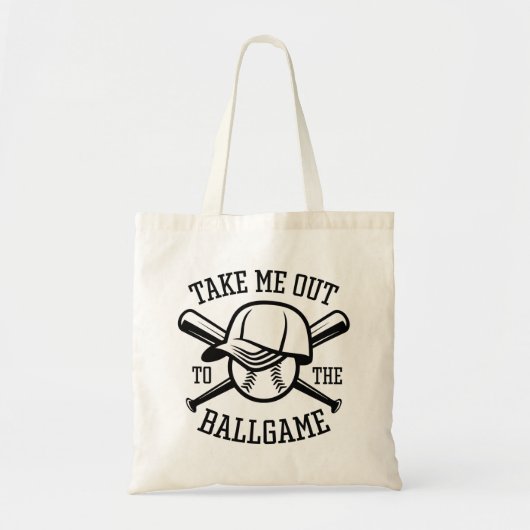 Neem me mee naar de balgame tote bag (Voorkant)