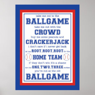 Neem me mee naar de Ballgame, Baseball Poster