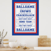 Neem me mee naar de Ballgame, Baseball Poster (Keuken)