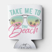 Neem me mee naar de Beach Graphic Art - GraphicLov Blikjeskoeler (Achterkant)