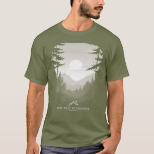 Neem me mee naar de bergen Grafische Bos Mist T-shirt