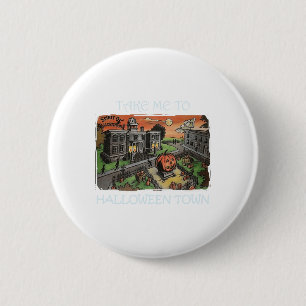 Neem me mee naar Halloween Town kostuum Ronde Button 5,7 Cm
