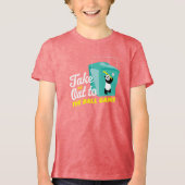 Neem me mee naar het balspel Take Out Container Tri-Blend Shirt (Voorkant)