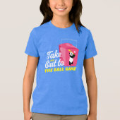 Neem me mee naar het balspel Take Out Container Tri-Blend Shirt (Voorkant)