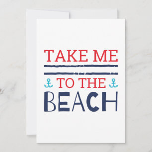 Neem me mee naar het strand bedankkaart