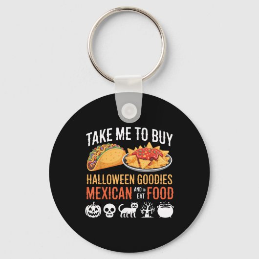 Neem me mee om Halloween-goodies te kopen en om Me Sleutelhanger (Voorkant)