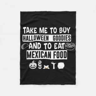 Neem me mee om Halloween-spullen te kopen en Mexic Fleece Deken