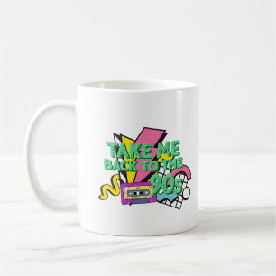 Neem me mee terug naar de 90s Retro Neon Cassette Koffiemok