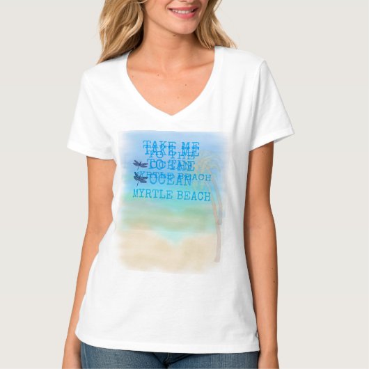 NEEM ME NAAR HET OCEAN MYRTLE BEACH DragonflyT-Shi T-shirt (Voorkant)