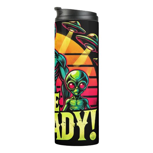 Neem me nu al mee, buitenaardse ontvoering thermosbeker (Geroteerd rechts)