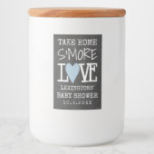 Neem mee naar huis's More Love Baby shower Chalkbo Voedselcontainer Etiket (Voorkant)