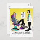 Neem meer computeronderbrekingen briefkaart (Voorkant / Achterkant)