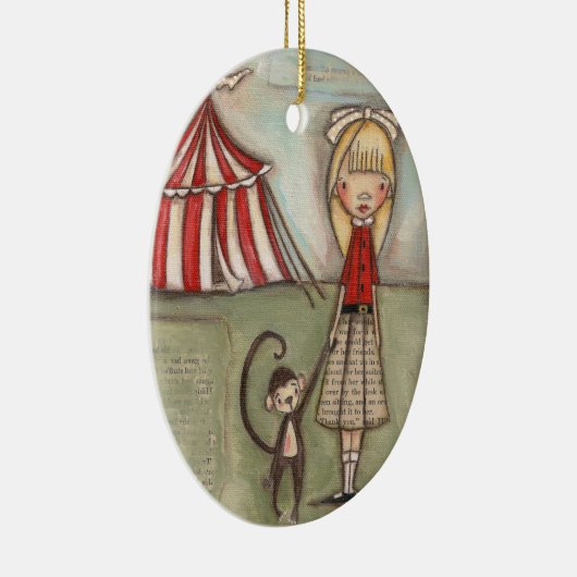 Neem mijn hand, kleine aap - keramische sierbloem keramisch ornament (Rechts)