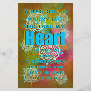 Neem mijn hart briefpapier