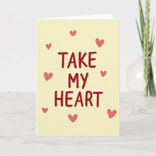 Neem Mijn Hart Liefdeskaart Kaart