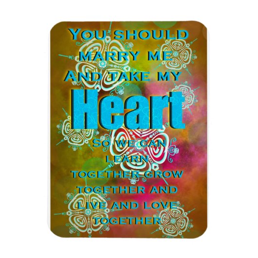 Neem mijn hart magneet (Verticaal)