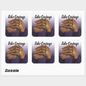 Neem Moed Inspirerend Stickers (Vel)