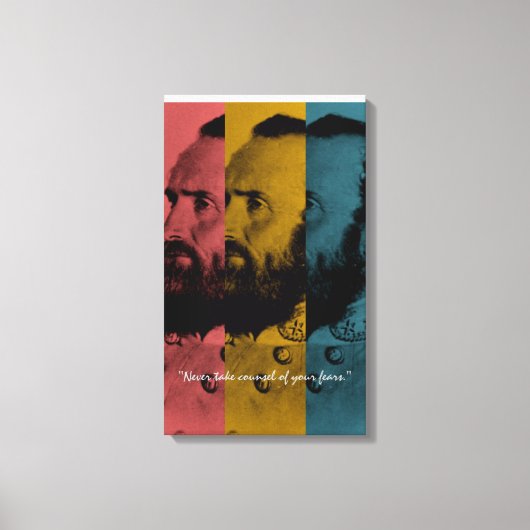 Neem nooit raad van je angsten canvas afdruk (Voorkant)