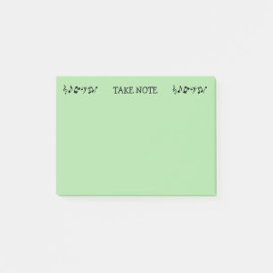 Neem nota van groene Muzieknoten Post-it® Notes