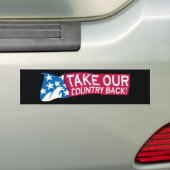 Neem ons land terug bumpersticker (Op auto)