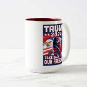 Neem onze Freedom Patriotic Trump 2024 Mok terug (Voorkant rechts)