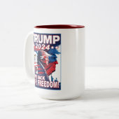 Neem onze Freedom Patriotic Trump 2024 Mok terug (Voorkant links)