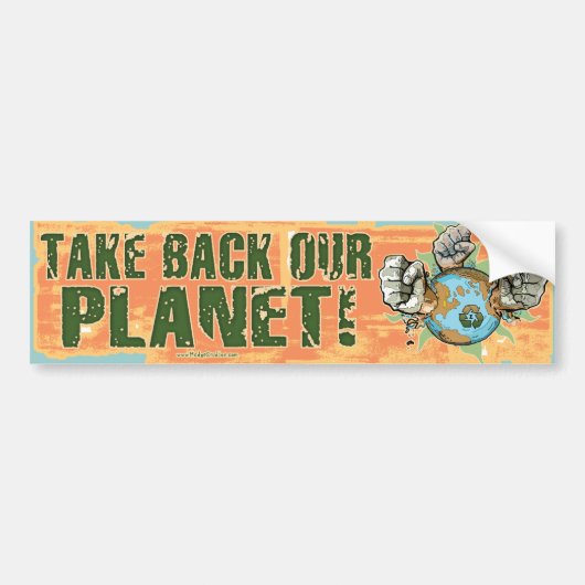 Neem onze planeet terug op Aarde Dag Bumpersticker (Voorkant)
