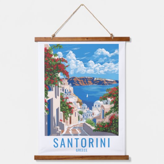 Neem Santorini mee naar huis: Santorini Griekenlan Hangend Wandkleed (Voorkant)