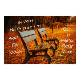 "Neem Soin De U" Ininspirerende muurschildering Perfect Poster