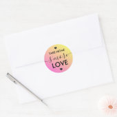 Neem Thuis S'more Liefde Roze Geel Hart Stickers (Envelop)