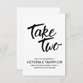 Neem twee keer een ritswijziging save the date (Voorkant / Achterkant)