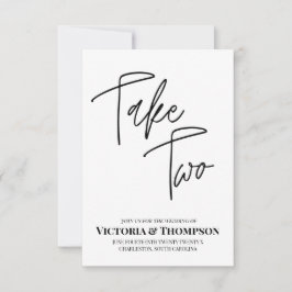 Neem twee vintage bruiloft datum veranderen save the date