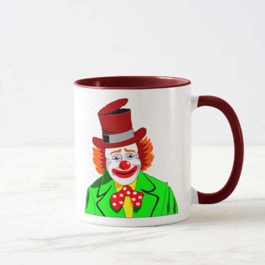 NEEM UW CLOWN, GEMERKTE keramische Mok AAN (Rechts)