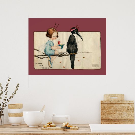 Neem uw geneesmiddel niet in poster (Keuken)