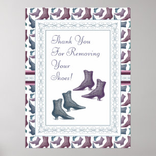 Neem uw schoenen uit poster