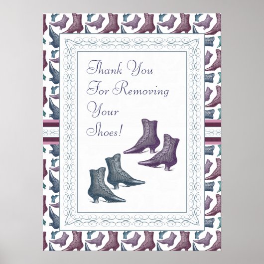 Neem uw schoenen uit poster (Voorkant)