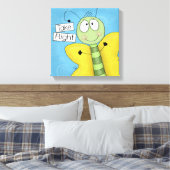 Neem vlucht vlinder canvas afdruk (Insitu (Slaapkamer))