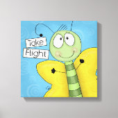 Neem vlucht vlinder canvas afdruk (Voorkant)