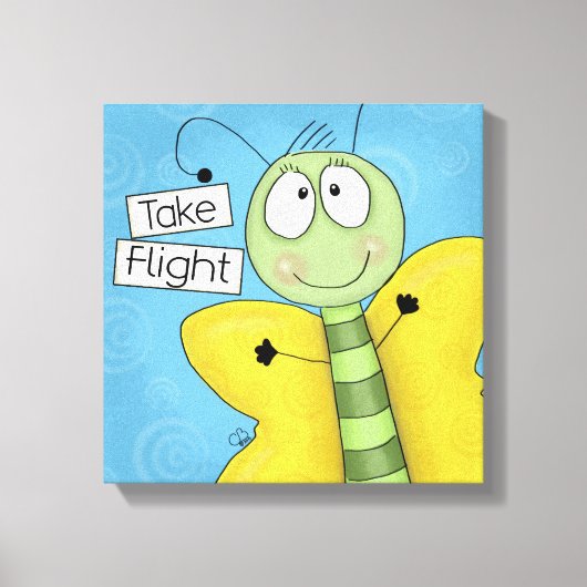 Neem vlucht vlinder canvas afdruk (Voorkant)