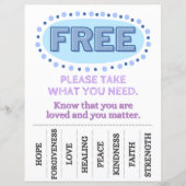 Neem wat u nodig heeft Flyer (blauw) (Voorkant)