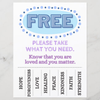 Neem wat u nodig heeft Flyer (blauw)