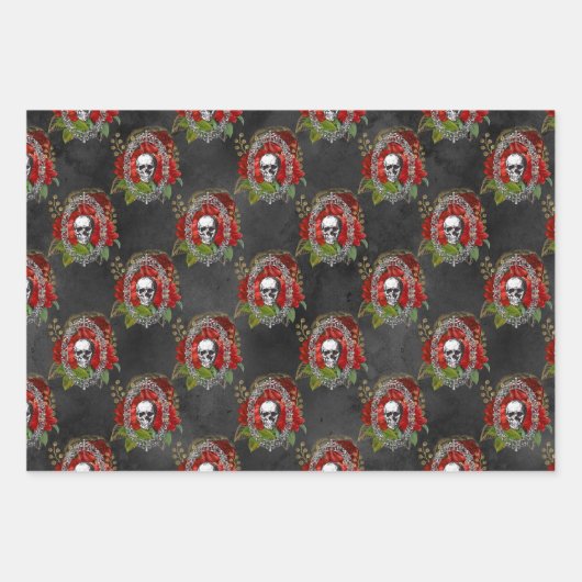 Neem zelf een gotische kleine kerst inpakpapier vel (Voorkant)