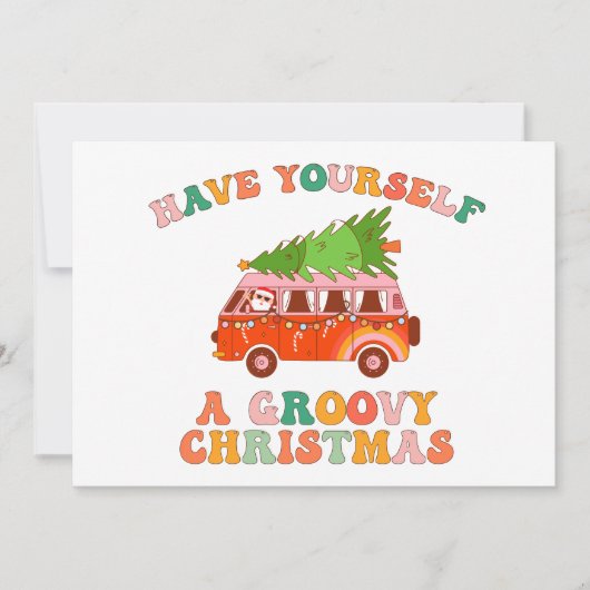 Neem zelf een groovy kerst feestdagenkaart (Voorkant)