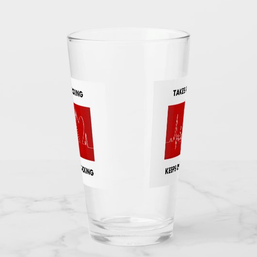 Neemt een klap - houdt het trappen glas (Links)