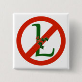 Neen - L Noel Square Kerstmis Button (Voorkant)
